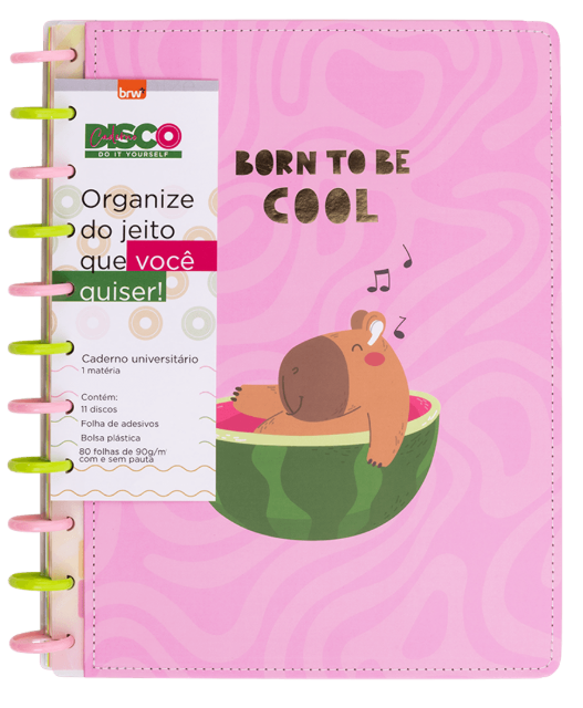 CADERNO INTELIGENTE UNIVERSITARIO 80FLS -  CAPIVARA - UN - CD1012 - BRW