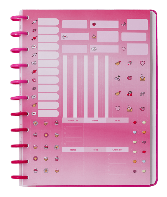 CADERNO INTELIGENTE UNIVERSITARIO 80FLS -  ROSA INSPIRATION - UN - CD1013 - BRW