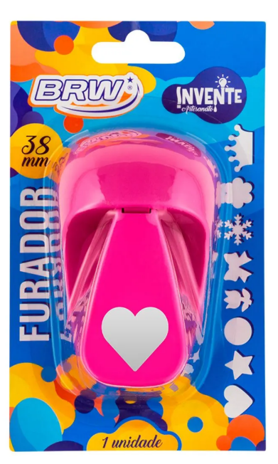 FURADOR DE EVA - 38MM - CORACAO - BLISTER C/ 1UN - FE3802 - BRW