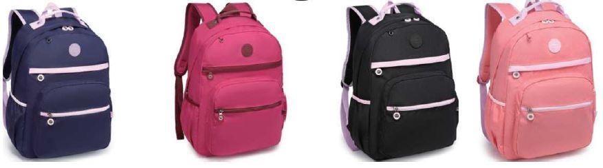 2601 - MOCHILA FEMININA KIKA - TECTEL CORES SORTIDAS - KIKA