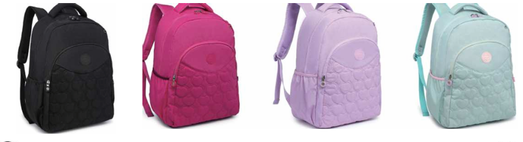 2602 - MOCHILA FEMININA KIKA - TECTEL BORDADA - CORES SORTIDAS - KIKA