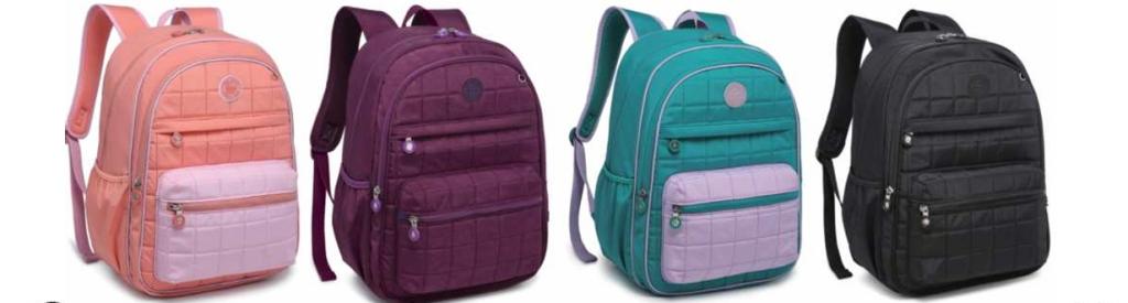 2607 - MOCHILA FEMININA KIKA - BORDADA - CORES SORTIDAS - KIKA