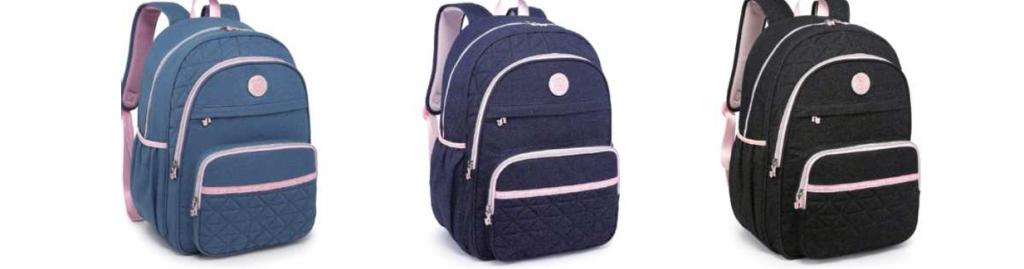 2609 - MOCHILA FEMININA KIKA - JEANS CORES SORTIDAS - KIKA