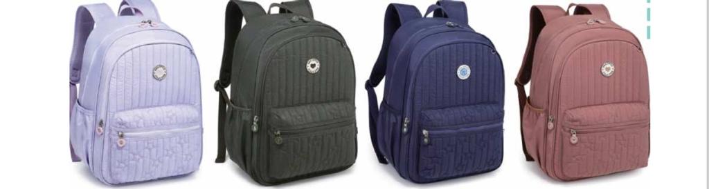 2613 - MOCHILA FEMININA KIKA - BORDADA - CORES SORTIDAS - KIKA