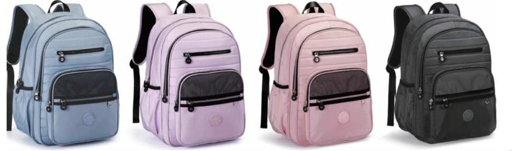 2618 - MOCHILA FEMININA KIKA - NYLON - CORES SORTIDAS - KIKA