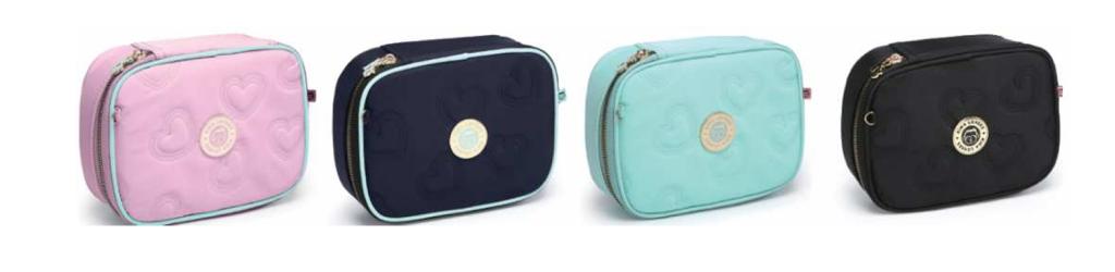 2648 - ESTOJO BOX - 100 LAPIS -  CRINKLE BORDADO CORACAO SORTIDO - KIKA