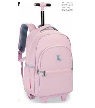 2671 -  MOCHILA 2 RODAS - PREMIUM BORDADA - KIKA