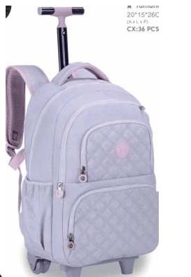 2672 -  MOCHILA 2 RODAS - PREMIUM BORDADA - KIKA