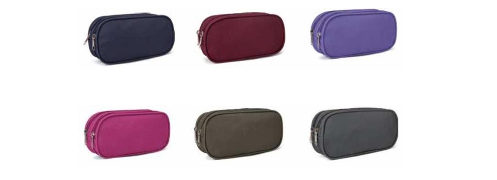 2665 - ESTOJO DUPLO - TOP NYLON - CORES SORTIDAS - BACKPACK