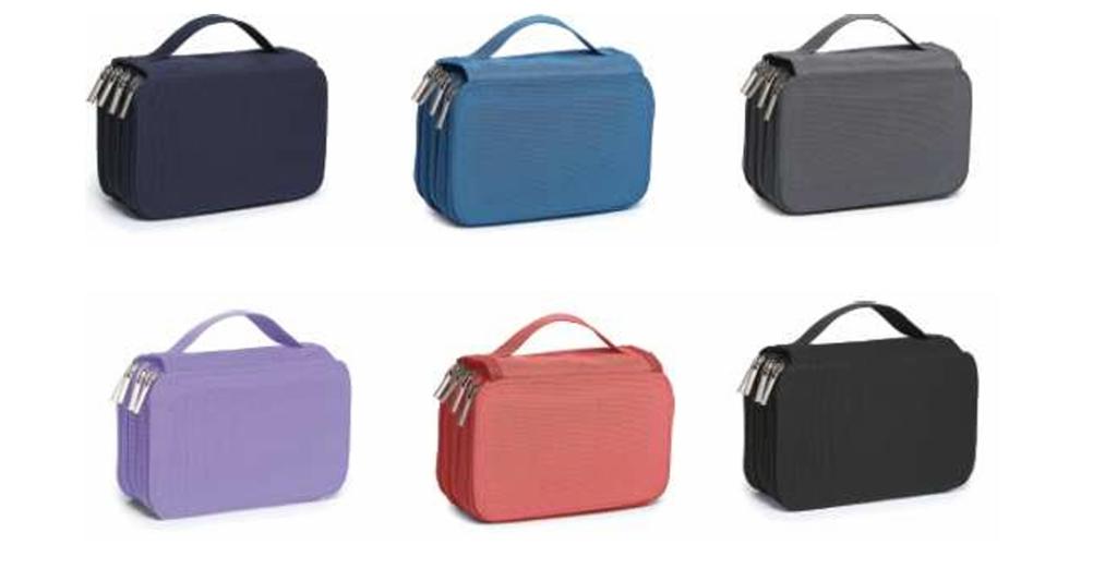 2667 - ESTOJO BOX - 4 ZIPER - 4 ABAS PARA LAPIS - CORES SORTIDAS - BACKPACK