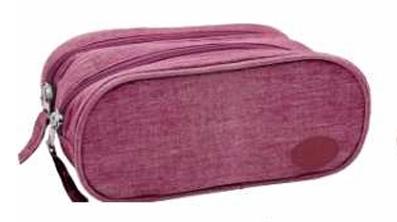 25442 VI - ESTOJO DUPLO - LONA VINHO - PACK N GO