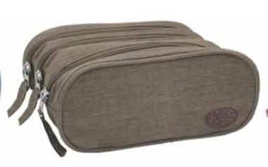 25443 MR - ESTOJO TRIPLO - LONA MARROM - PACK N GO