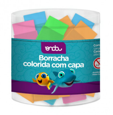 BORRACHA COM CAPINHA - CX C/ 24 UN - NEON -  1412043 - ONDA