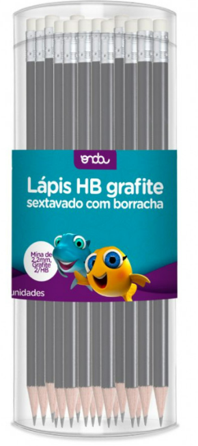 LAPIS PRETO C/ BORRACHA - PRETO - CX C/ 72UN - 1211059 - ONDA