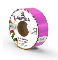 FITA PLASTICA DECORATIVA - 30mm X 50mt - (LACO MANUAL) - PINK - AQUARELA