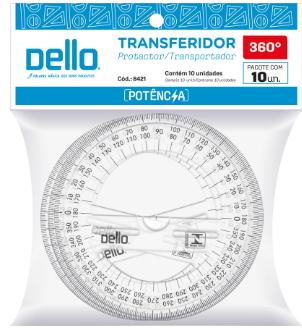 TRANSFERIDOR 360 CRISTAL - POTENCIA  - REFORÇADA PCT C/ 10UN - 8421.H.0200 - DELLO