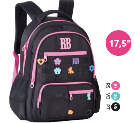 26231 - MOCHILA COSTAS FEMININA - REBECA BOMBOM 17,5 - CORES SORTIDAS - CLIO