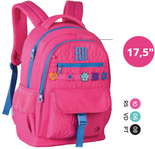 26235 - MOCHILA COSTAS FEMININA - PREMIUM BORDADA - CORES SORTIDAS REBECA BOMBOM - CLIO