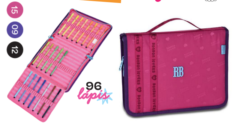 26225 - ESTOJO FICHARIO BOX - REBECA BOMBOM - CORES SORTIDA - CLIO
