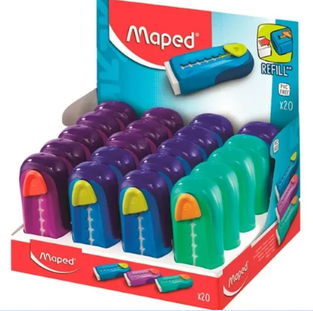 CANETA BORRACHA ESTILETE - CX C/ 20UN - CORES NEON - 512000 - MAPED