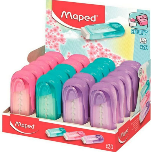 CANETA BORRACHA ESTILETE - CX C/ 20UN - CORES PASTEL - 122011 - MAPED