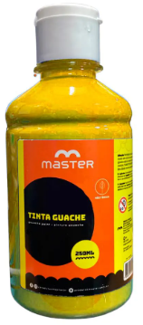 TINTA GUACHE - 250ML - AMARELO - PCT C/ 6 UN -  EGAO8FP - MASTER