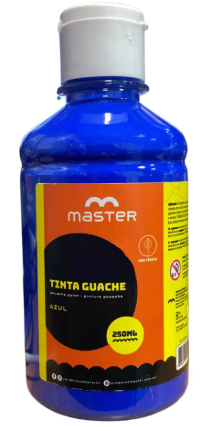 TINTA GUACHE - 250ML - AZUL TURQUESA / ROAL - PCT C/ 6 UN -  EGA10FP - MASTER