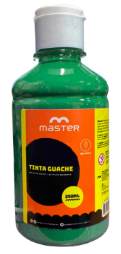 TINTA GUACHE - 250ML - VERDE BANDEIRA - PCT C/ 6 UN -  EGV11FP - MASTER