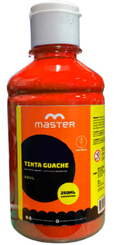 TINTA GUACHE - 250ML - VERMELHO FOGO- PCT C/ 6 UN -  EGVM9FP - MASTER
