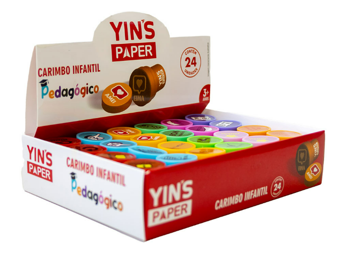 CARIMBO - AUTOTINTADO PEDAGOGICO - CX C/ 24 UN - YP8156 - YINS