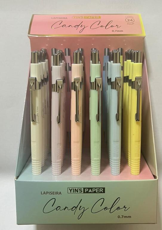 LAPISEIRA 0,7mm METAL - CANDY COLORS SORTIDAS - CAIXA C/48 UN - YP8218 - YINS