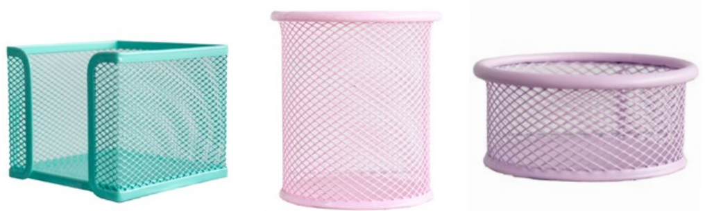 PORTA CANETAS / CLIPS / LEMBRETE - ARAMADO 3 EM 1 - CANDY COLOR  - YP8624 - YINS