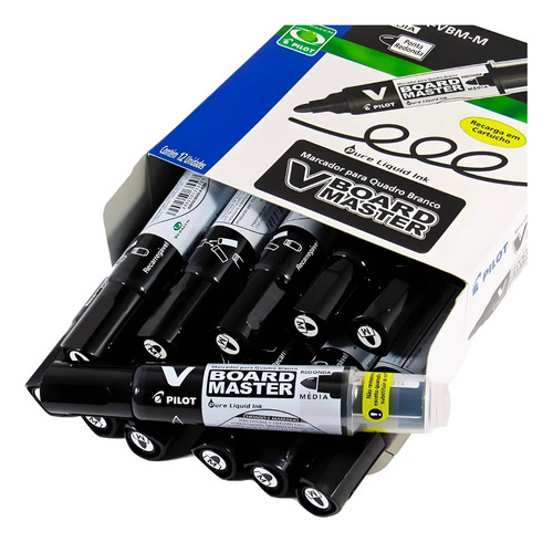 36 Marcadores Pincel Quadro Branco Pilot Recarregável Vboard