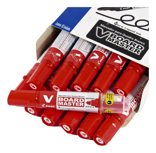 36 Marcadores Pincel Quadro Branco Pilot Recarregável Vboard