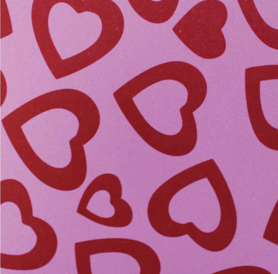 EVA DECORADO CORACAO BRANCO/VM - 40cm X 60cm - PCT C/ 5UN - 9770 - MAKE +