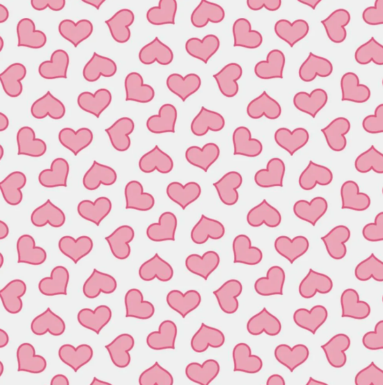 EVA DECORADO CORACAO BRANCO/RS - 40cm X 60cm - PCT C/ 5UN - 9841 - MAKE +