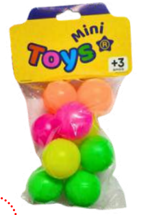 BOLA PING PONG 10UN - CORES SORTIDAS - PCT C/ 5 - 0199A - MINI TOYS