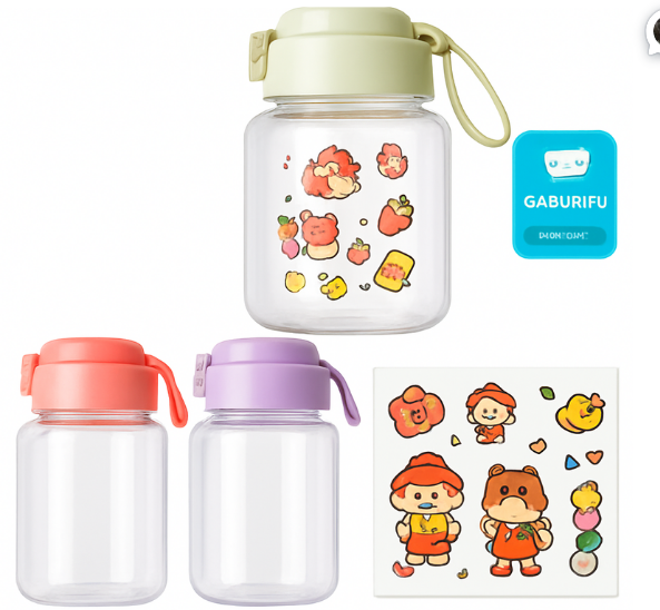 GARRAFINHA INFANTIL PLASTICO 500ML - C/ ADESIVOS - F5134 - FLASH