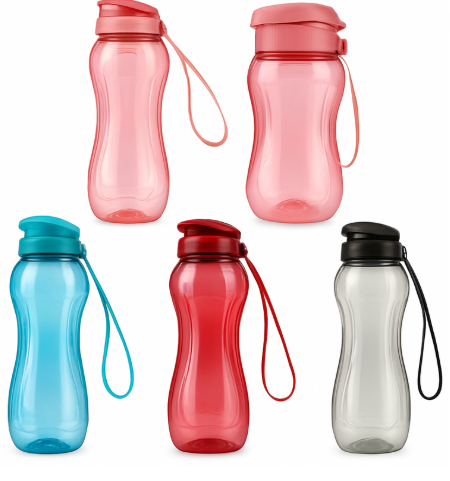 GARRAFINHA 600 ML PLASTICO - CORES SORTIDAS - F5338 - FLASH