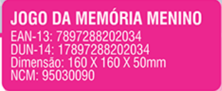 MEMORIA EDUCATIVA - 48 PCS - CAIXA CARTONADO - MENINOS - C203 - IOB