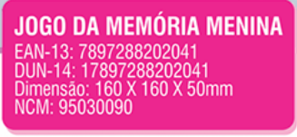 MEMORIA EDUCATIVA - 48 PCS - CAIXA CARTONADO - MENINAS - C204 - IOB