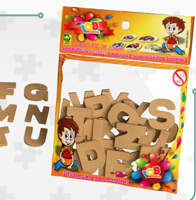 ALFABETO MOVEL 26PCS - LETRAS RECORTADAS PCT C/ 12BLISTER - C260 - IOB