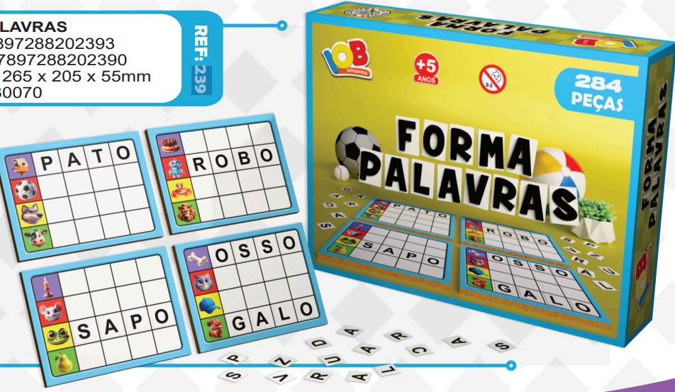FORMANDO PALAVRAS 284PCS - BRINQUEDO INTERATIVO - C239 - IOB