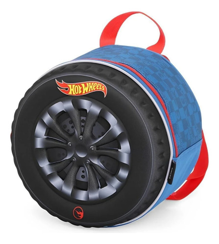 Mochila Escolar Infantil Luxcel Hot Wheels Azul