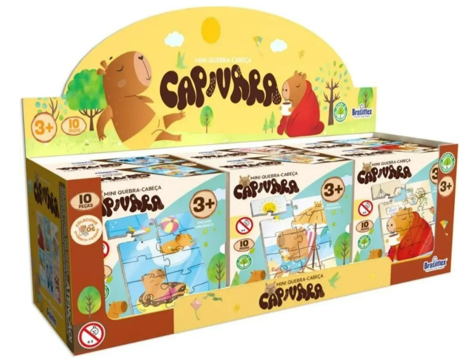 MINI QUEBRA CABECA DISNEY  - CAPIVARA  - PECAS MDF - CX C/ 6UN - 813295 - BRASILFLEX