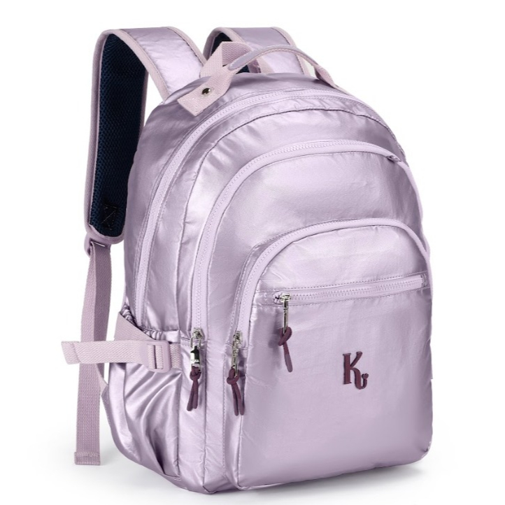 Mochila Feminina Metálica Premium KIKA Design Moderno | Brilho Metalisado | Cores Sortidas