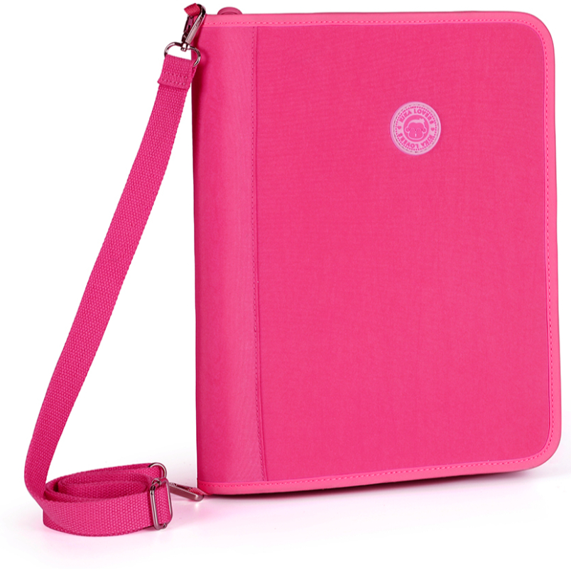 Fichário Kika Tecido Crinkle Dual Color Escolar Feminino Sortido, Reforçado e Moderno