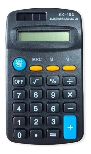 Calculadora Portátil Básica Kk-402 Preto Display 8 Dígitos