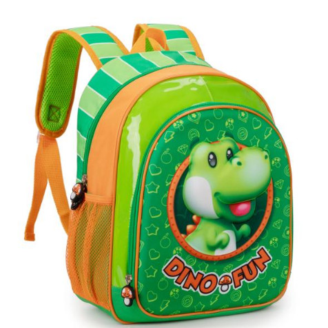 Mochila Infantil Dino Fun EVA 3D Escolar Menino Menina Leve Resistente 14 Nova Rio Original