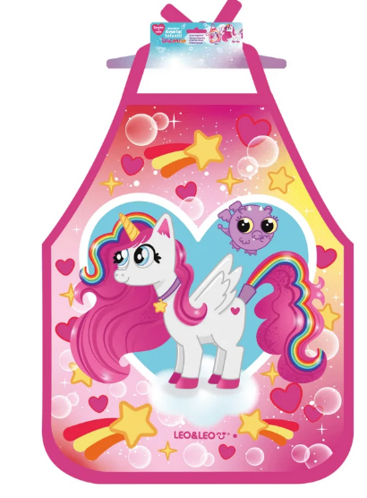 AVENTAL INFANTIL - DECORADO - UNICORNIO - PCT C/ 8 UN - 10596 - LEONORA